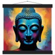 Zen Spectrum: Vibrant Buddha Head Canvas Harmony 20