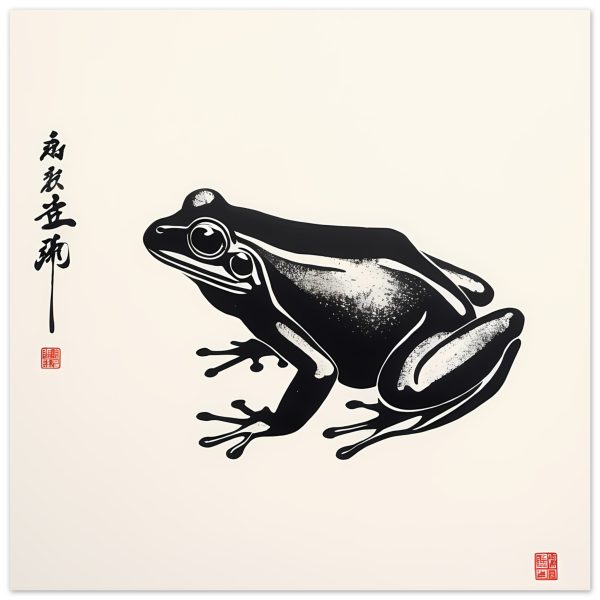 Zen Harmony: Unveiling the Enchanting Frog Print 4