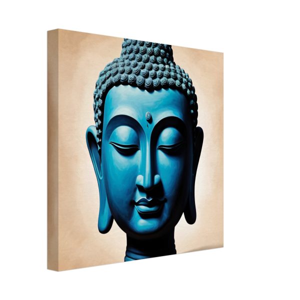 Blue Tranquillity: Buddha Head Elegance for Your Space 4