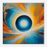 Zen Odyssey: Vibrant Canvas Print with Abstract Vortex 6