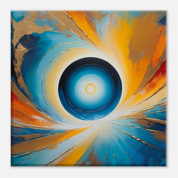 Zen Odyssey: Vibrant Canvas Print with Abstract Vortex 2
