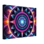 Symphony of Zen: Vibrant Mandala Canvas for Tranquil Spaces 6