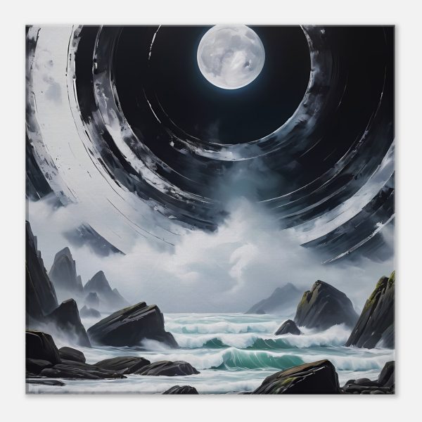 Celestial Tranquility – Moonlit Zen Canvas Art 4