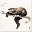 Embrace Peace with the Minimalist Zen Sloth Print 35