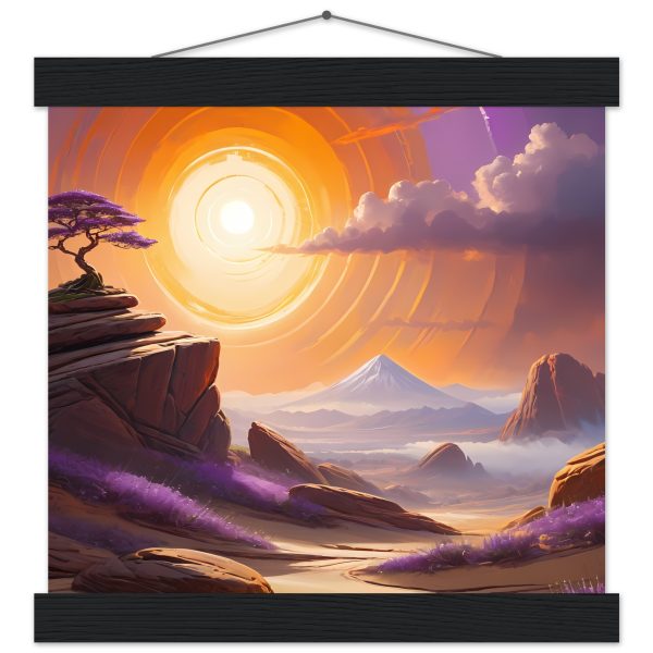 Desert Dawn Serenity: Premium Zen Poster with Hanger 3