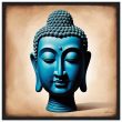Blue Tranquillity: Buddha Head Elegance for Your Space 39