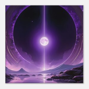 Mystical Portal to Zen: Purple Landscape Canvas
