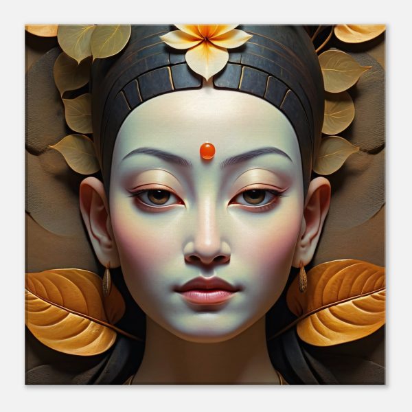 Lotus Crowned Goddess: A Golden Elegance