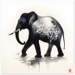 The Enchanting Black Elephant with White Tree Print 31