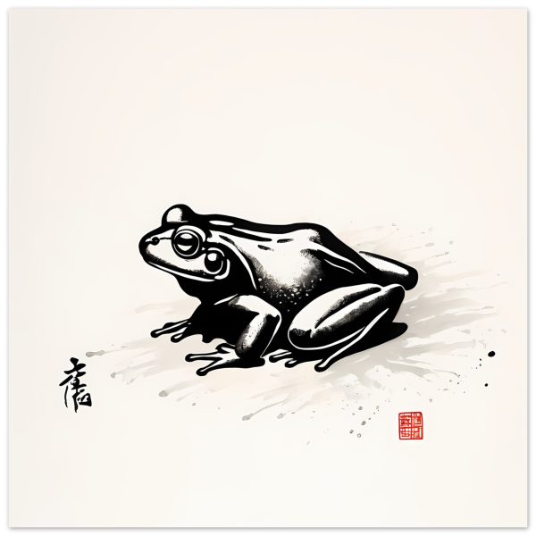 The Enigmatic Beauty of the Serene Frog Print 8