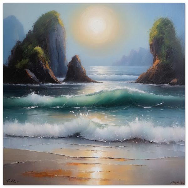 Harmony in Hues: Sunset Ocean Scene 9