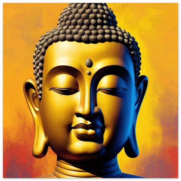 Zen Fusion: Buddha Head Elegance for Vibrant Spaces 15
