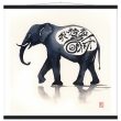 Eternal Serenity: The Enigmatic Black Zen Elephant Print 25