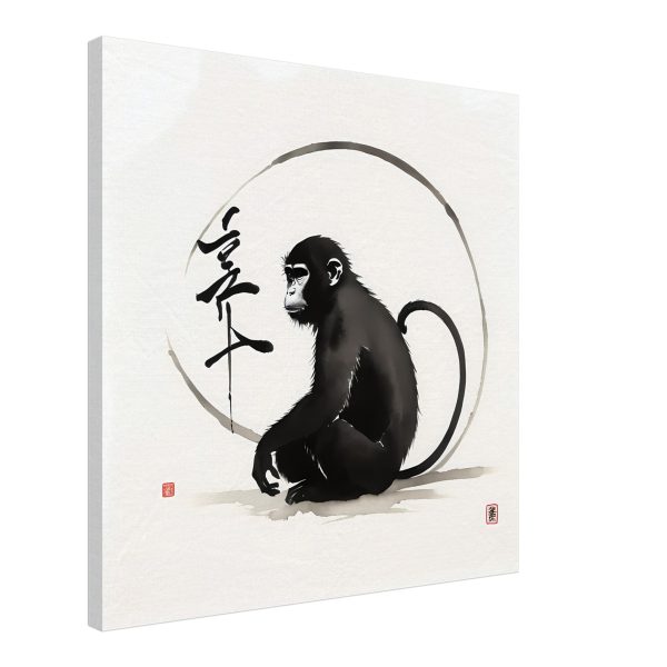 Tranquil Harmony: A Enchanting Zen Monkey Print 2