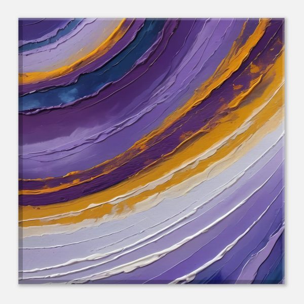Ethereal Harmony: Swirling Purple Canvas for Zen Spaces 4