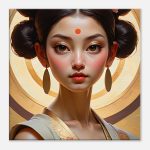 Enchanting Geisha: Canvas Art of Timeless Elegance