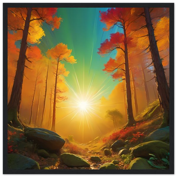 Autumnal Serenity in Framed Elegance – A Zen Forest Scene 2