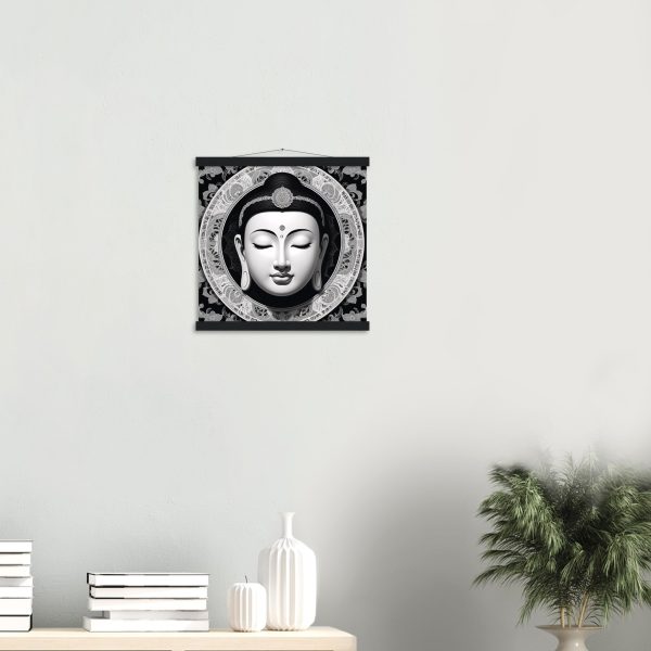 Elegance Unveiled: Zen Buddha Mask Canvas 18