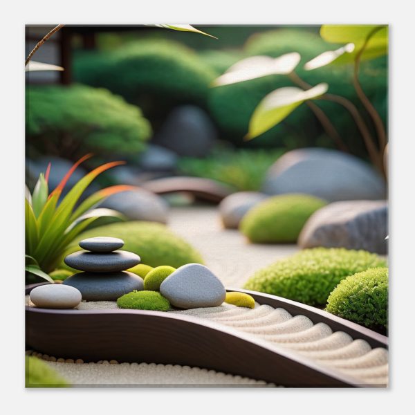 Enchanting Zen Garden Path: Premium Canvas Art 4