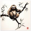 The Harmony of Zen Sloth in Japanese Ink Wash 21