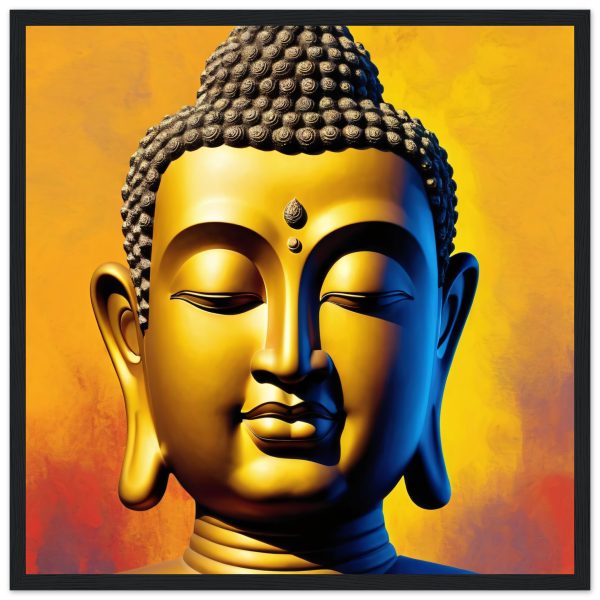 Zen Fusion: Buddha Head Elegance for Vibrant Spaces 11