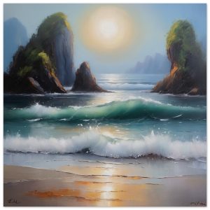 Harmony in Hues: Sunset Ocean Scene