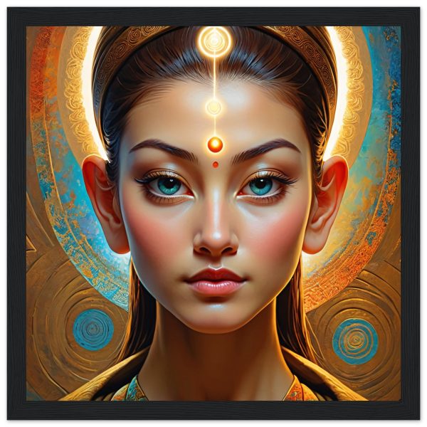 Enigmatic Beauty: Framed Mystical Goddess Art 3