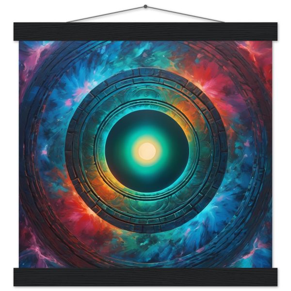 Cosmic Gateway: Abstract Zen Poster with Magnetic Hanger”  Description: 2