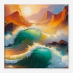 Harmony Unleashed: Crashing Waves Canvas Art for Zen Bliss 6