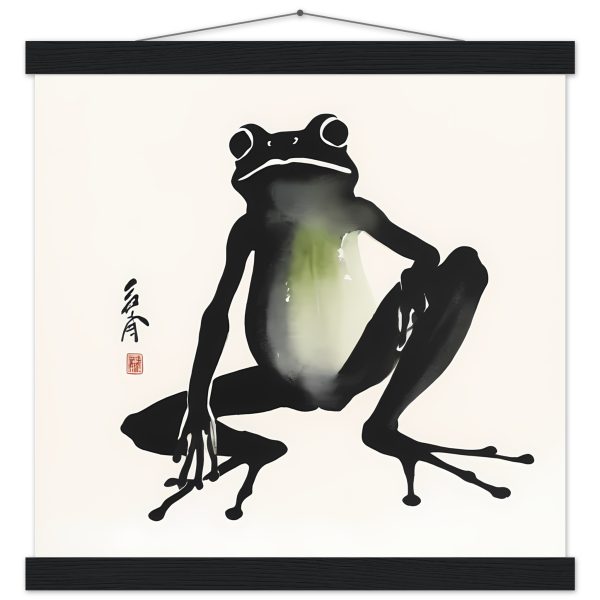 A Playful Symphony Unveiled in the Zen Frog Watercolor Print 2