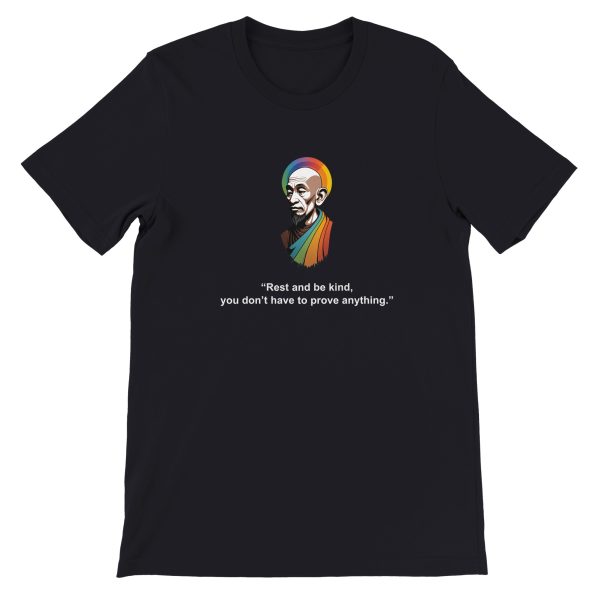 Radiate Kindness: Zen Rainbow Monk T-shirt 5