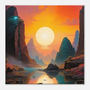 Zen Sunset: A Valley of Tranquility