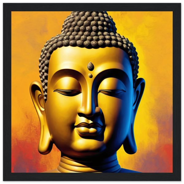 Zen Fusion: Buddha Head Elegance for Vibrant Spaces 16