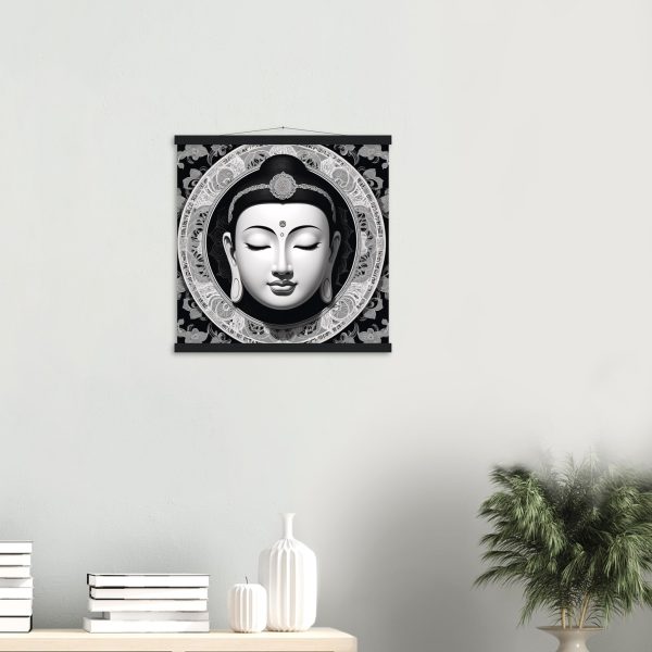 Elegance Unveiled: Zen Buddha Mask Canvas 13