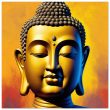 Zen Fusion: Buddha Head Elegance for Vibrant Spaces 34