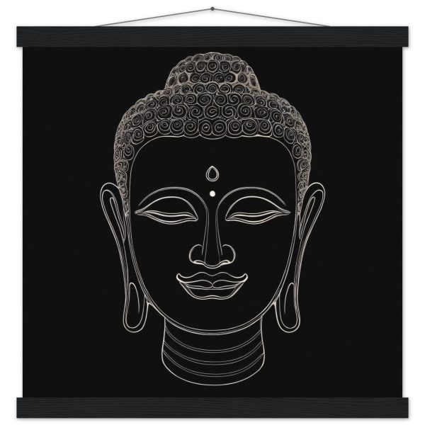 Monochrome Buddha Head Wall Art 11