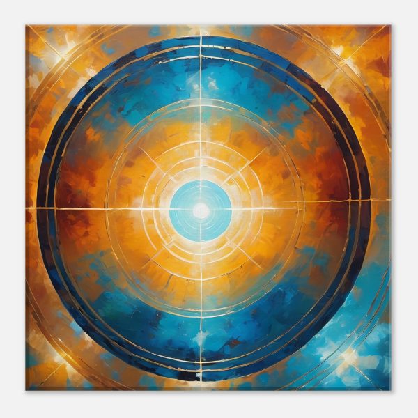 Harmonic Bliss: Serene Concentric Circles Canvas Art 3
