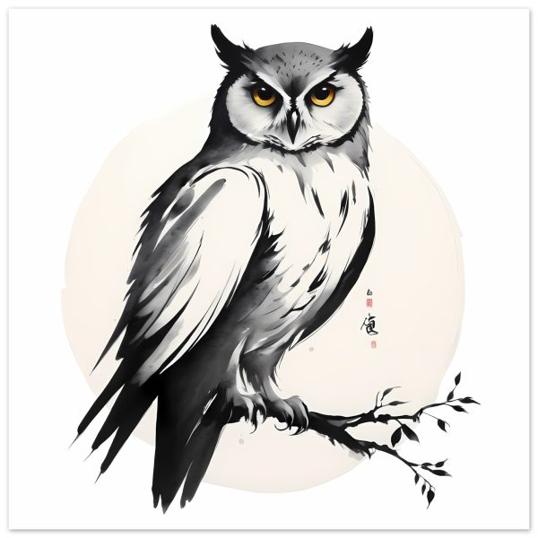 Exploring the Tranquil Realm of the Zen Owl Print 5