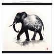 The Enchanting Black Elephant with White Tree Print 25