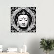 Elegance Unveiled: Zen Buddha Mask Canvas 39