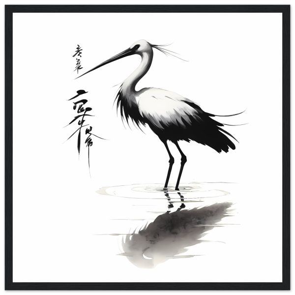 A Tranquil Symphony: The Elegance of a Crane in Water 10