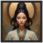 Ethereal Elegance: Framed Art of the White-Robed Goddess 6
