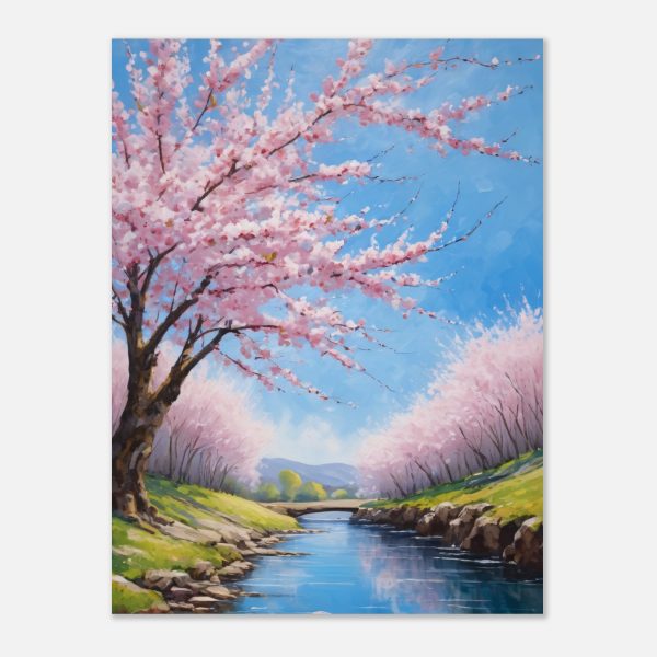 Springtime Serenity of a Pink Blossom River 7