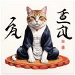 Zen Cat Wall Art – Feline Wisdom and Artistic 34