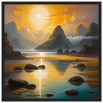 Radiant Dawn: Mountain Sunrise Wooden Framed Poster 5