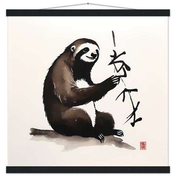 A Zen Sloth Print, A Minimalist Ode to Tranquility 12