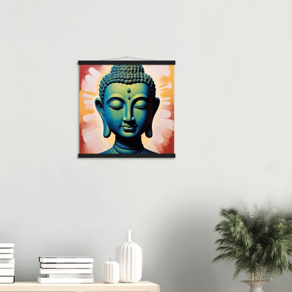 The Blue and Green Buddha Head Canvas 20