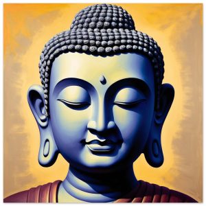 Serenity Canvas: Buddha Head Tranquility for Your Space