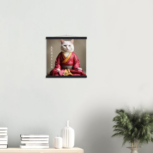 Zen Cat in Red Robes Wall art 6
