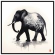 The Enchanting Black Elephant with White Tree Print 21